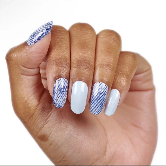 *Retired* Color Street: Blue Jean Baby | Denim Pastel Pale Spring Summer Design - Picture 10 of 13